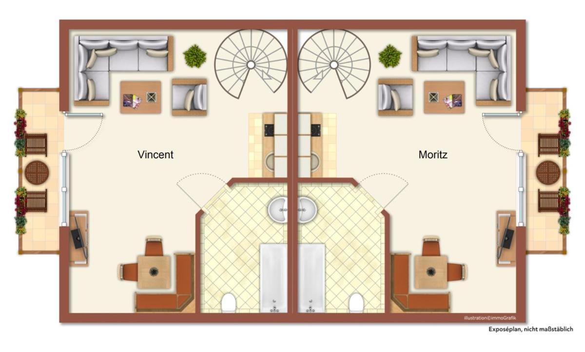 Appartement Haus Vier Freunde, Vincent à Rostock Extérieur photo